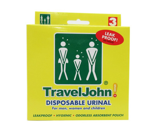 TravelJohn™ 66893 Disposable Urinals - Pack of 3