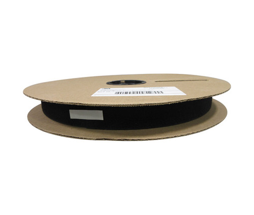 3M™ 021200-86375 Scotchmate™ SJ3418FR Black Flame Resistant Loop Fastener - 1-1/2" x 0.12" x 50 Yard Roll - 8/Pack