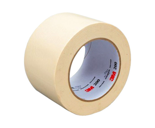 3M™ 048011-53467 Tartan™ 200 Tan Masking Tape - 72 mm x 55 m Roll - 12/Case