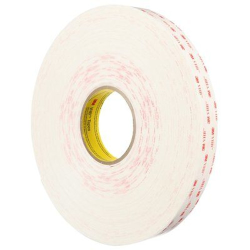 3M™ 021200-24446 VHB™ 4950 White 45.0 Mil Acrylic Foam Tape - 12" x 36 Yard Roll