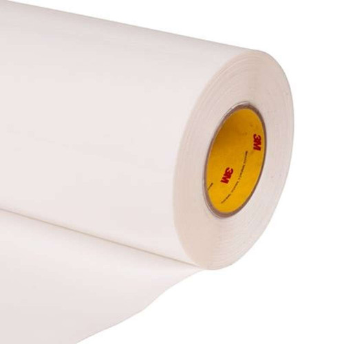 3M™ 70-2022-7227-7 Transparent 8673DL Dual Liner 14 Mil Polyurethane Protective Tape - 12" x 36 Yard Roll