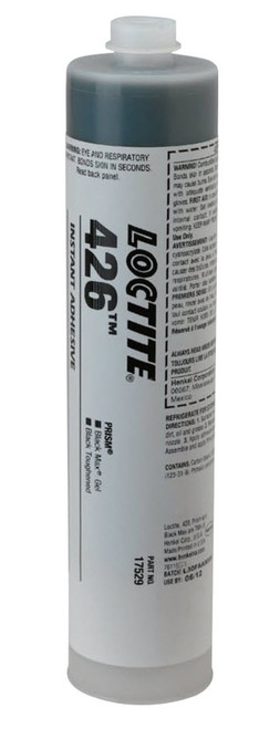 Henkel 17529 LOCTITE® 426™ PRISM® Black Toughened Gel Instant Adhesive - 300 Gram (10.5 oz) Cartridge