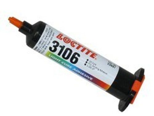 Henkel 23697 LOCTITE® AA 3106™ Transparent Light Cure Adhesive - 25 mL (0.85 oz) Syringe