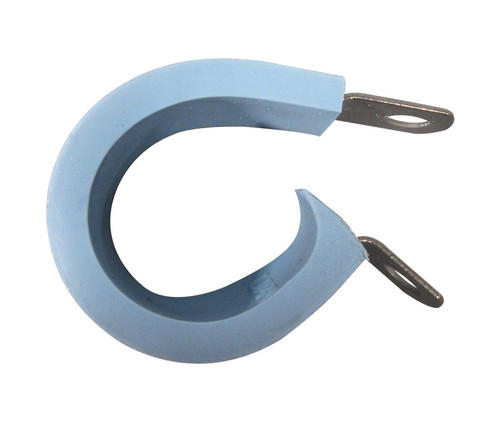 Military Specification M85052/3-14 Crescent Steel Blue Nitrile Rubber Clamp, Loop