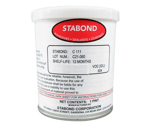 Stabond C-111 Brown MMM-A-1617B Type 3 Spec High-Strength Adhesive - Pint Can