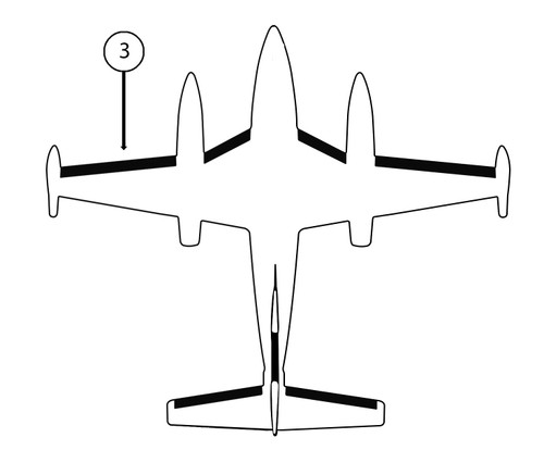 GOODRICH P25S7D5095-11 FASTboot® Piper PA42 & PA42-1000 LH Nacelle - Tip De-Ice Boot