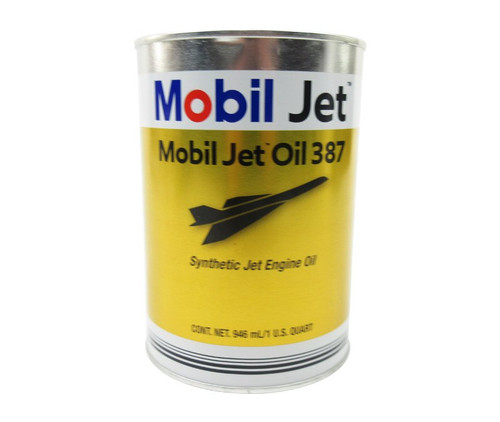 Mobil™ Jet™ Oil 387 Orange MIL-PRF-23699 Spec Synthetic Jet Engine Oil - Quart Can