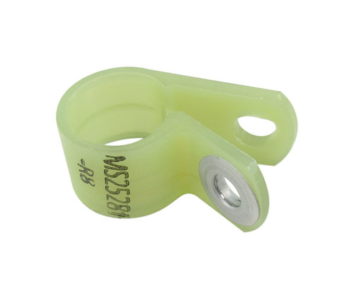 Military Standard MS25281R8 Light Green Plastic Clamp, Loop