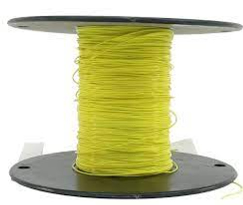 Military Specification M22759/16-20-4 Yellow 20 AWG PTFE Tapes/Coated Fiberglass Braid Wire