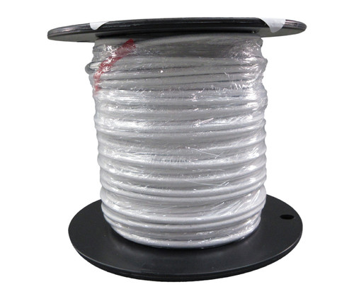 Military Specification M22759/1-12-9 White 12 AWG PTFE Tapes/Coated Fiberglass Braid Wire