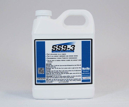 Nuvite® SS 9-3 Biodegradable Aircraft Wetwash, Debugger & Degreaser - Gallon Jug Nuvite® SS 9-3 Biodegradable Aircraft Wetwash, Debugger & Degreaser - Gallon Jug