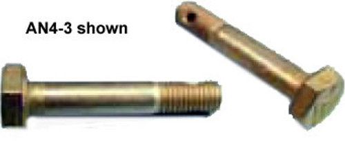 Aeronautical Standard AN4H5A Steel Drilled Head Bolt, Machine