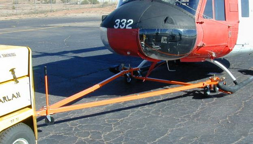 Brackett HT-88 Orange 144" Long Bell AH1, UH-1, 204, 205, 212, 412M 430 with Skids Helicopter Towbar with 2-1/2" Ring Hitch