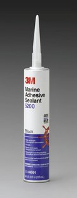 3M™ 051135-06504 Black 5200 Marine Polyurethane Adhesive - 1/10 Gallon Cartridge