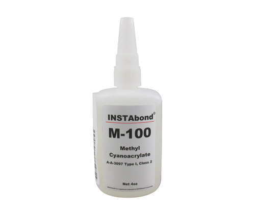 INSTAbond® M-100 Clear A-A-3097 Type 1 Class 2 Cyanoacrylate Adhesive - 4 oz Bottle