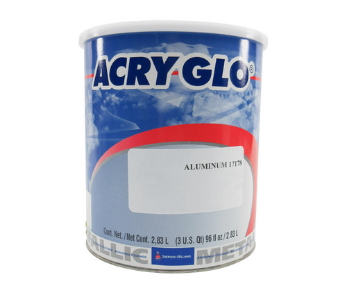 Sherwin-Williams H00219 ACRY GLO Conventional Metallic Aluminum 17178 Acrylic Urethane Paint - 3/4 Gallon