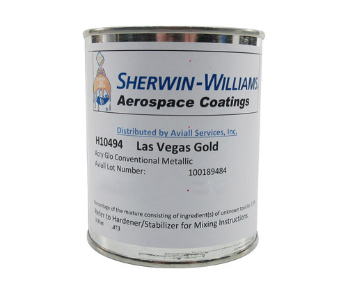 Sherwin-Williams H10494 ACRY GLO Conventional Metallic Las Vegas Gold Acrylic Urethane Paint - 3/4 Pint