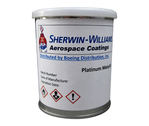 Sherwin-Williams H10510 ACRY GLO Conventional Metallic Platinum Acrylic Urethane Paint - 3/4 Pint