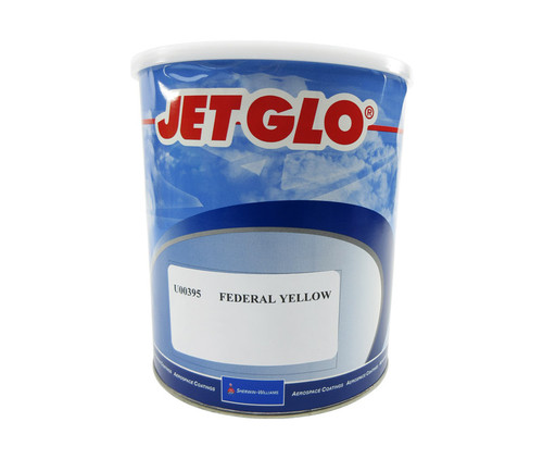 Sherwin-Williams U00395 JET GLO FED-STD 595 Yellow 13538 Polyester Urethane Topcoat Paint - Gallon
