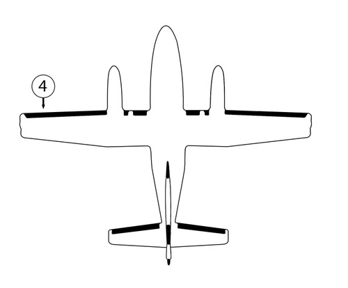 GOODRICH 27S7D5109-07 Cessna 441 LH Nacelle - Tip De-Ice Boot