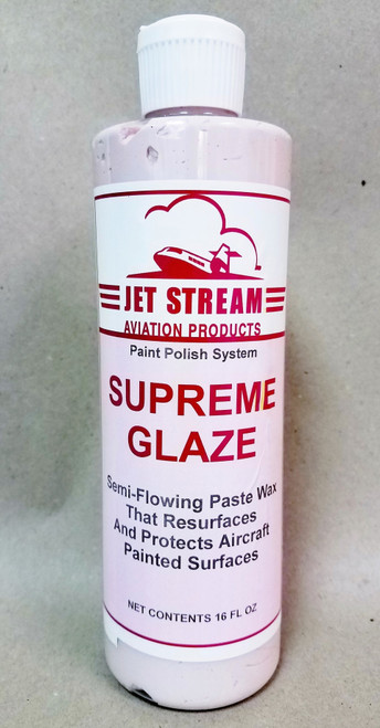 JET STREAM® SG01 SUPREME GLAZE™ Tan Semi-Flowing Aircraft Paste Wax - 16 oz Bottle