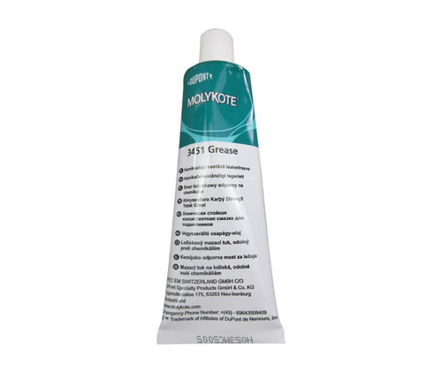 DUPONT™ MOLYKOTE® 3451 White Chemical Resistant Bearing Grease - 100 Gram Tube
