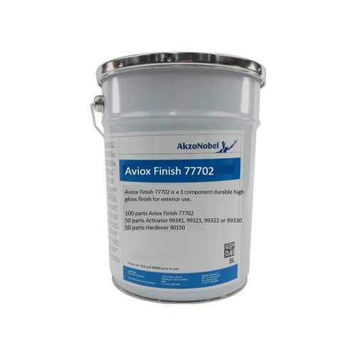 AkzoNobel Aviox® Finish 77702 BAC701 (000744) Black Polyurethane Topcoat - 5 Liter Tin