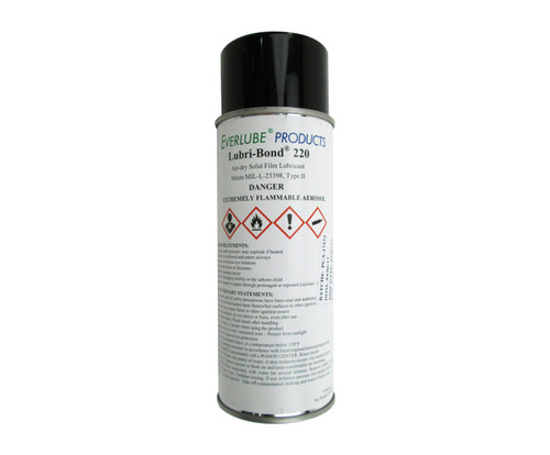 EVERLUBE® LUBRI-BOND® 220 Gray/Black MIL-L-23398D Amendment 2, Type II Spec Air Dry MoS2 Solid Film Lubricant - 12 oz Aerosol Can