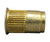 AVK AKS4-632-80 Yellow Zinc Steel 6-32 (.020-.080 Grip) Knurled Threaded Insert - 25/Pack