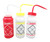 Bel-Art F11646-0050 Safety-Labeled 500 mL (16 fl oz) Wash Bottle 6-Bottle Assortment