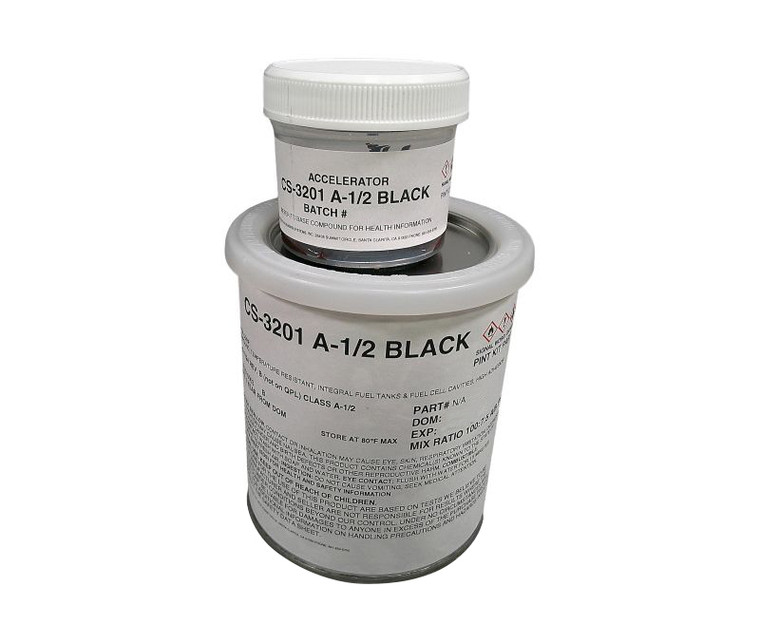 Flamemaster CS 3201 A-1/2 Black AMS-S-7124B (no QPL) Spec Integral Fuel Tank and Cabin Sealant - Pint (12 fl oz) Can Kit