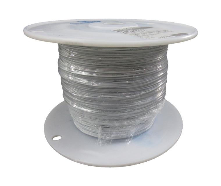 Military Specification M22759/32-22-9 White 22 AWG PTFE Tapes/Coated Fiberglass Braid Wire - 100-Ft/Roll