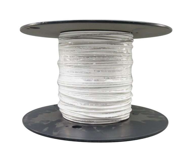 Military Specification M27500/16SP1S23 White Jacket 16 AWG 2 Conductor Shielded Cable - 500-Foot Length