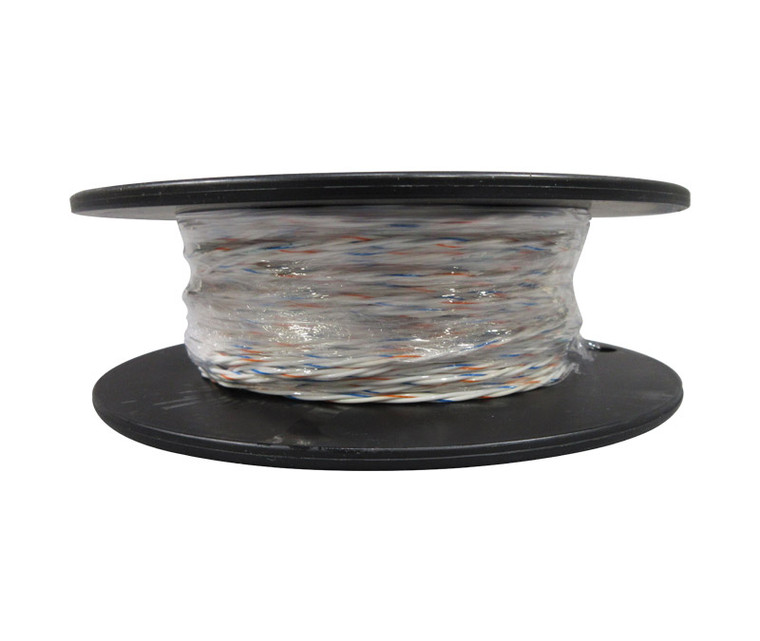 Military Specification M27500/24RC3U00 White Jacket 24 AWG 2 Conductor Cable - 40-Foot Length