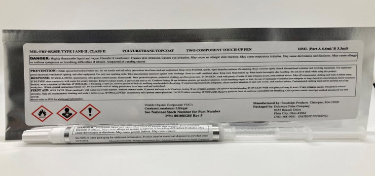 Military Specification MIL-PRF-85285E Type I, Class H FS#24052 Semi-Gloss Green Polyurethane Topcoat - 10cc Touch-Up Pen - 24/Pack