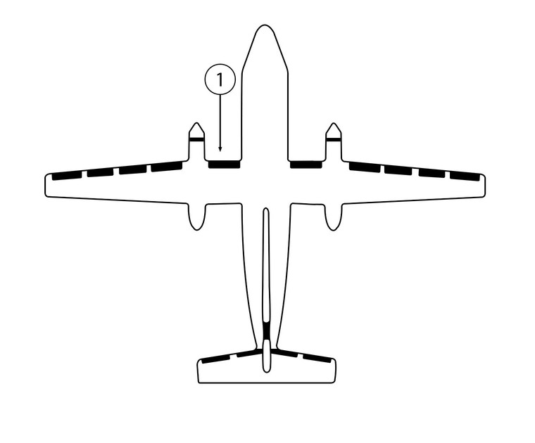GOODRICH P29S7D5152-17 FASTboot® DeHavilland DHC-8 LH Fuselage - Nacelle De-Ice Boot
