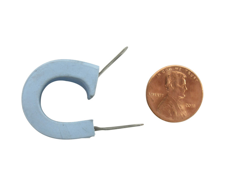 Military Specification M85052/3-7 Crescent Steel Blue Nitrile Rubber Clamp, Loop - 3/Pack