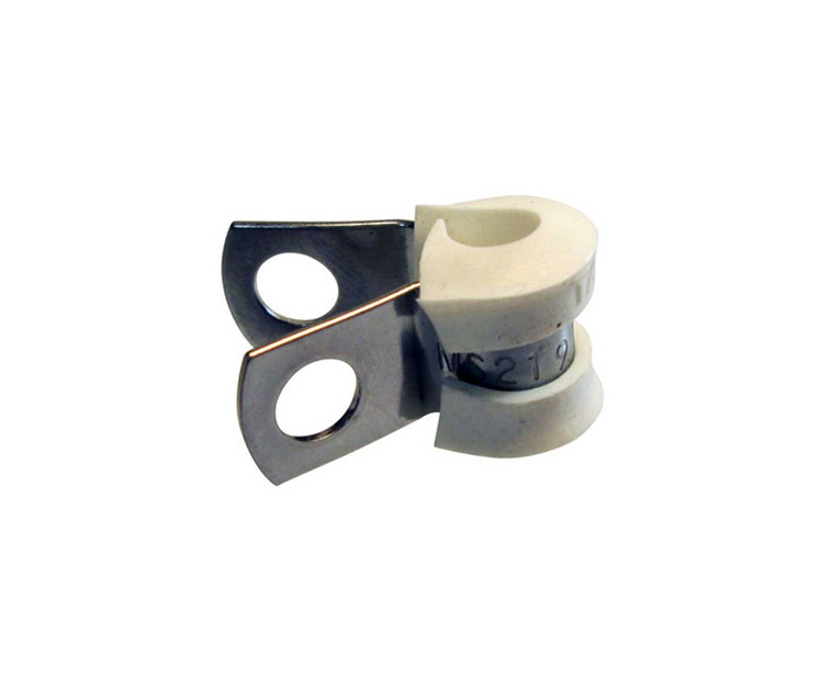 Military Standard MS21919WCH2 Stainless Steel Cushioned Clamp, Loop