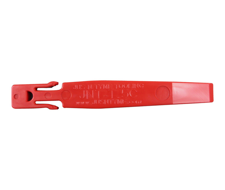 Jus N Tyme JNT-T.5C Red 5" Single Edge (1/2") Celcon Plastic Sealant Scraper Tip - 5/Pack