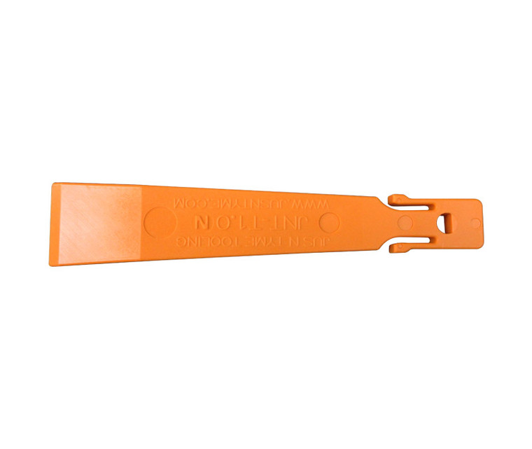 Jus N Tyme JNT-T1.0N Orange 5" Single Edge (1") Glass Filled Nylon Sealant Scraper Tip - 25/Pack