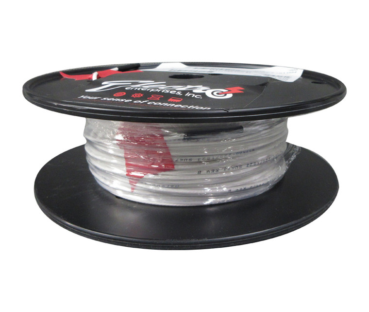 Military Specification M27500/22SP1S23 White Jacket 22 AWG 1 Conductor Shielded Cable - 100-Foot Length