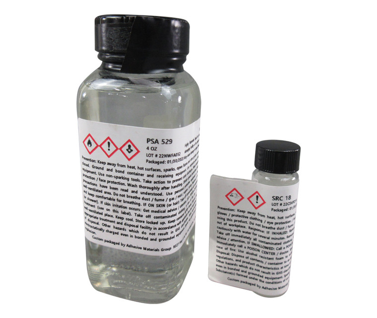Momentive™ SilGrip* PSA-529/SRC18 Clear BAC5010Y Type 77, Class A Spec Silicone Pressure Sensitive Adhesive - 4 oz Kit