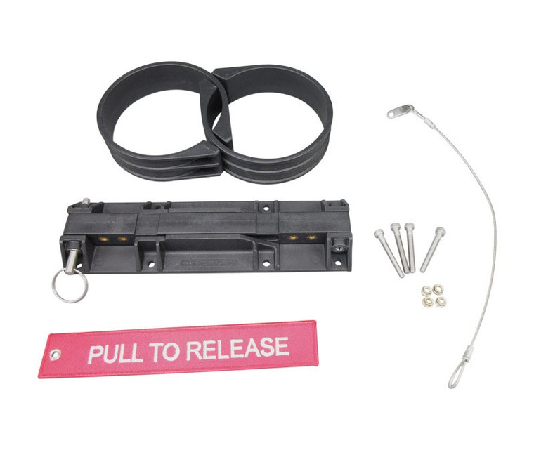 H3R Aviation NB425 Black Extreme-Duty Quick Release 4.25" Diameter Fire Extinguisher Bracket