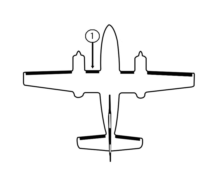 GOODRICH P27S-7D5070-01 FASTboot® Cessna 414 LH Fuselage - Nacelle De-Ice Boot