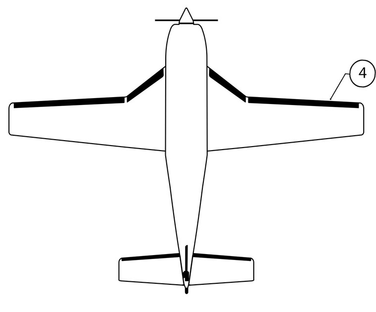 GOODRICH 27-7D5164-10 Piper PA46-310P & PA46-350P RH Wing De-Ice Boot
