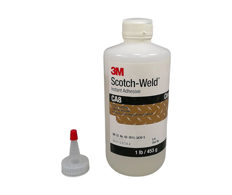 3M™ 021200-21067 Scotch-Weld™ CA8 Transparent Instant Adhesive - 453 Gram (1 lb) Bottle