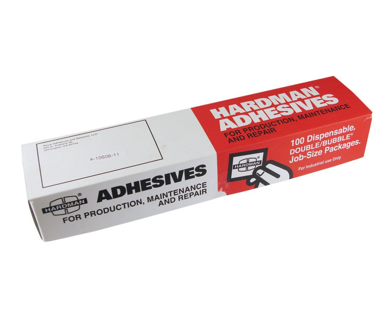 DOUBLE/BUBBLE® 04001 Red Epoxy Extra Fast Setting Structural Adhesive - 3.5 Gram Packet - 100/Box