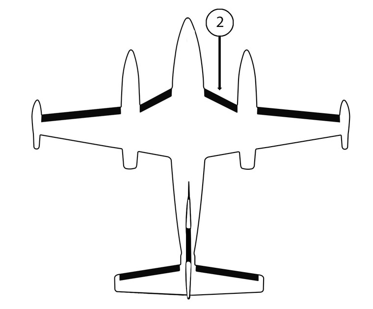 GOODRICH P25S7D5095-10 FASTboot® Piper PA42 & PA42-1000 RH Fuselage - Nacelle De-Ice Boot