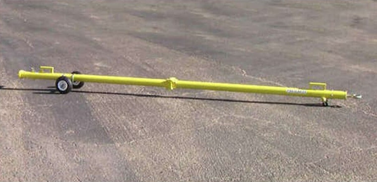 Brackett TY-175S Yellow Aluminum 3" I.D. x 10' Long 75,000 lb Capacity Towbar with 2-1/2" I.D. Tow Eye