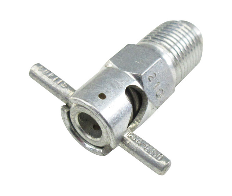 Curtis CCA-9950 Brass Cad 1/8" NPT x .790 Long Push to Open/Turn to Lock Pipe Thread Fuel Drain Valve